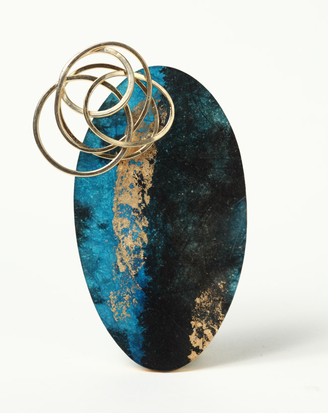 ? rain-korean paper, chinese ink, resin, brass, gild foil,54+110+7mm.jpg